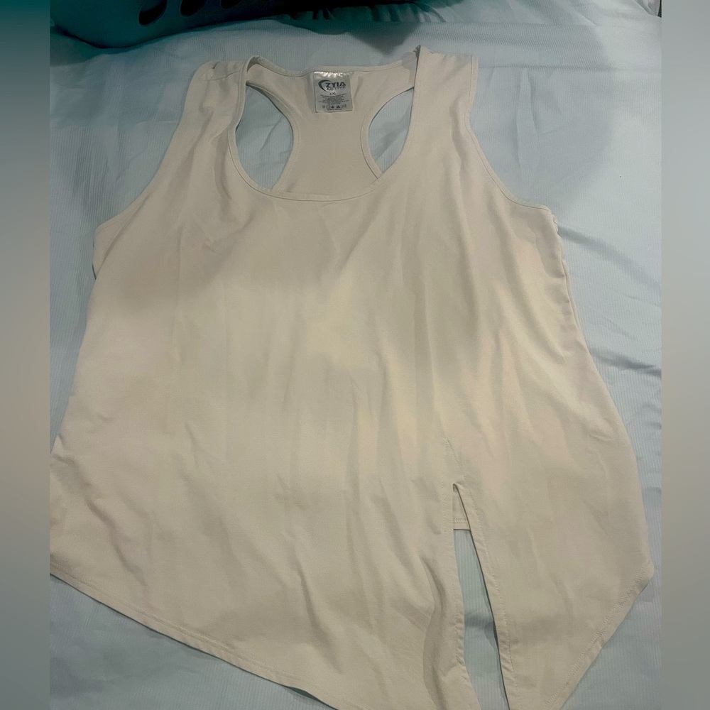 Zyia tank with tie on left hip
